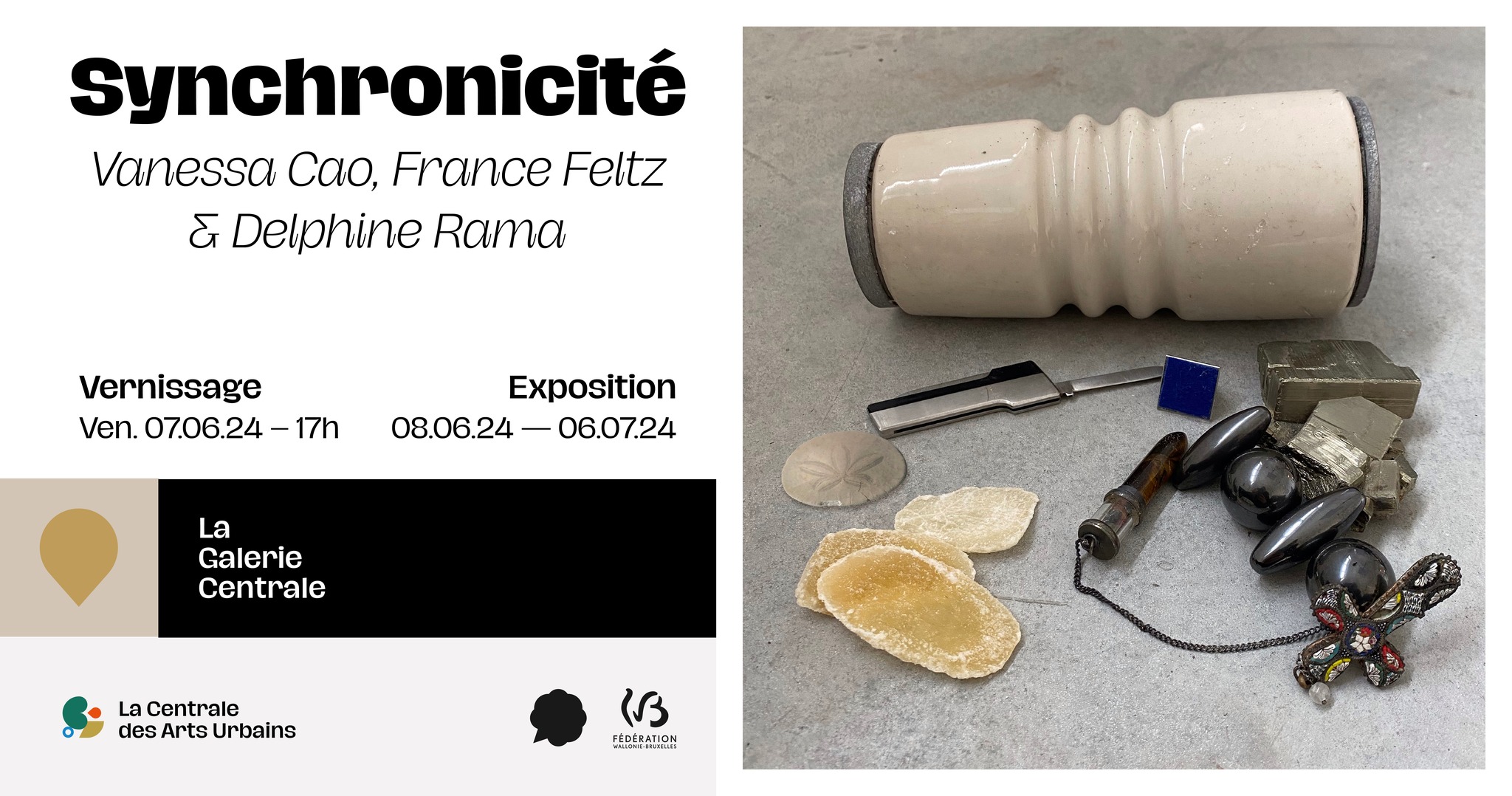 Vernissage - Synchronicité Vanessa Cao, France Feltz & Delphine Rama à La Galerie Centrale à LIEGE