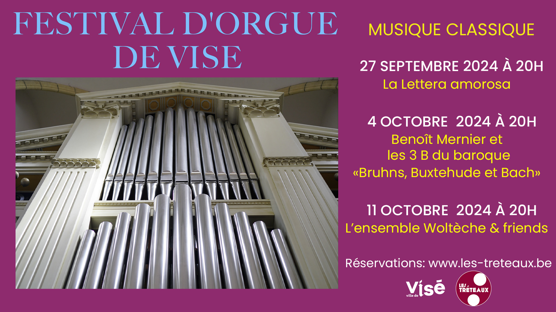 Festival d'orgue de Visé au CC de VISÉ - Salle Les Tréteaux