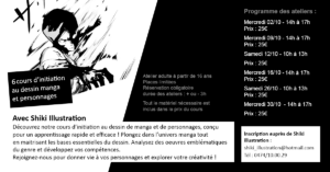 Cours d'initiation au dessin de Manga & personnage pour Adulte à La Galerie d'art Liège By Culture Liège ASBL