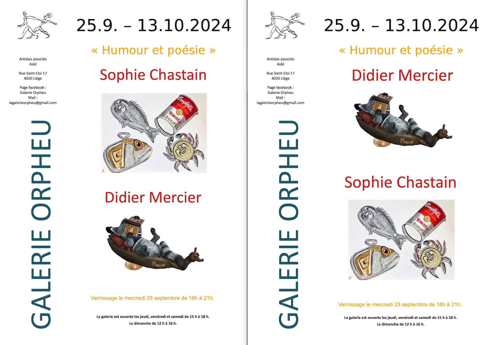 Exposition : La Galerie Orpheu expose Sophie Chastain & Didier Mercier