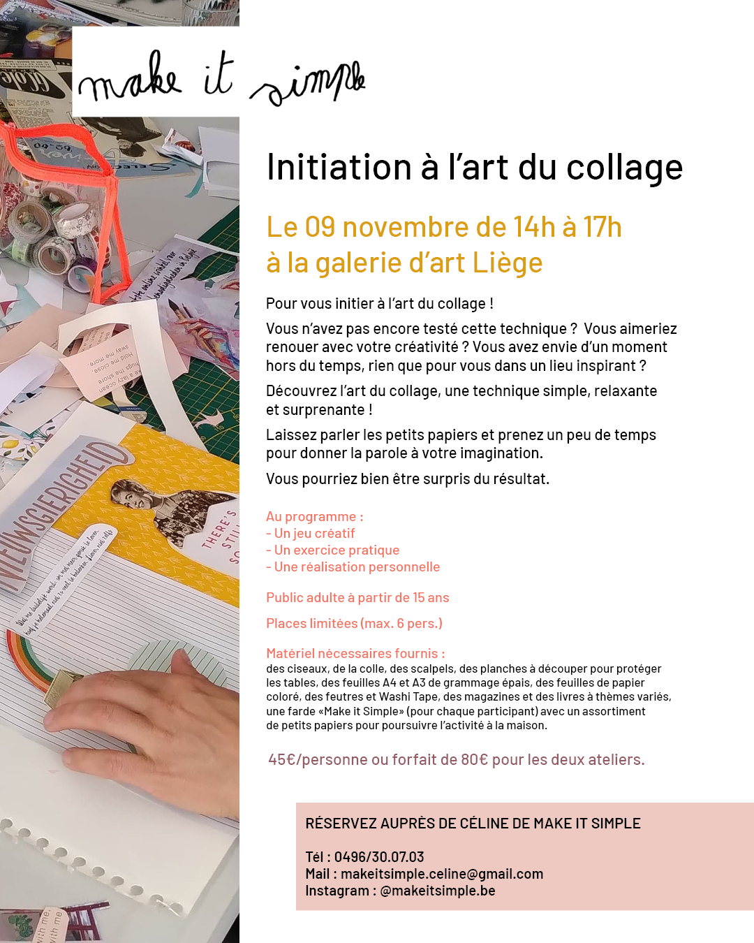 Ateliers collages - Initiation à l'art du collage à La Galerie d'art Liège By Culture Liège ASBL à LIEGE