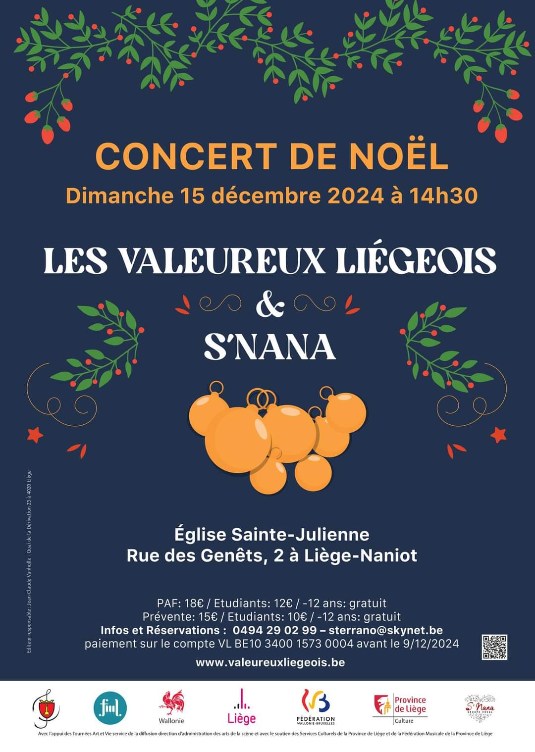 CONCERT de NOEL à l'Eglise Sainte-Julienne