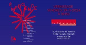 VERNISSAGE Emergence - Des Beaux-Arts à La Chataigneraie au CWAC La Châtaigneraie