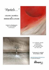 Exposition - Pastels... Pour l'approche des fêtes, il y a des petits formats à la Galerie La Boulangerie à ESNEUX