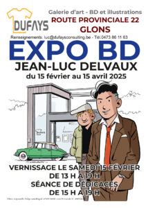 Expo BD - Jean-Luc Delvaux chez Dufays Consulting à GLONS