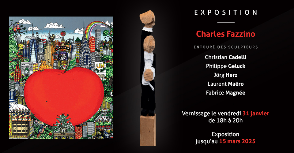 Exposition de Charles fazzino entouré de sculpteurs à La GalerieLihrmann à LIEGE