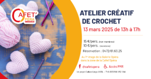 Atelier créatif de crochet à La Cafet'Opéra à LIEGE