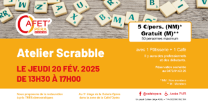 Activités permanentes - SCRABBLE à La Cafet'Opéra à LIEGE