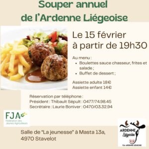 Souper Boulets-Frites FJA Ardenne Liégeoise