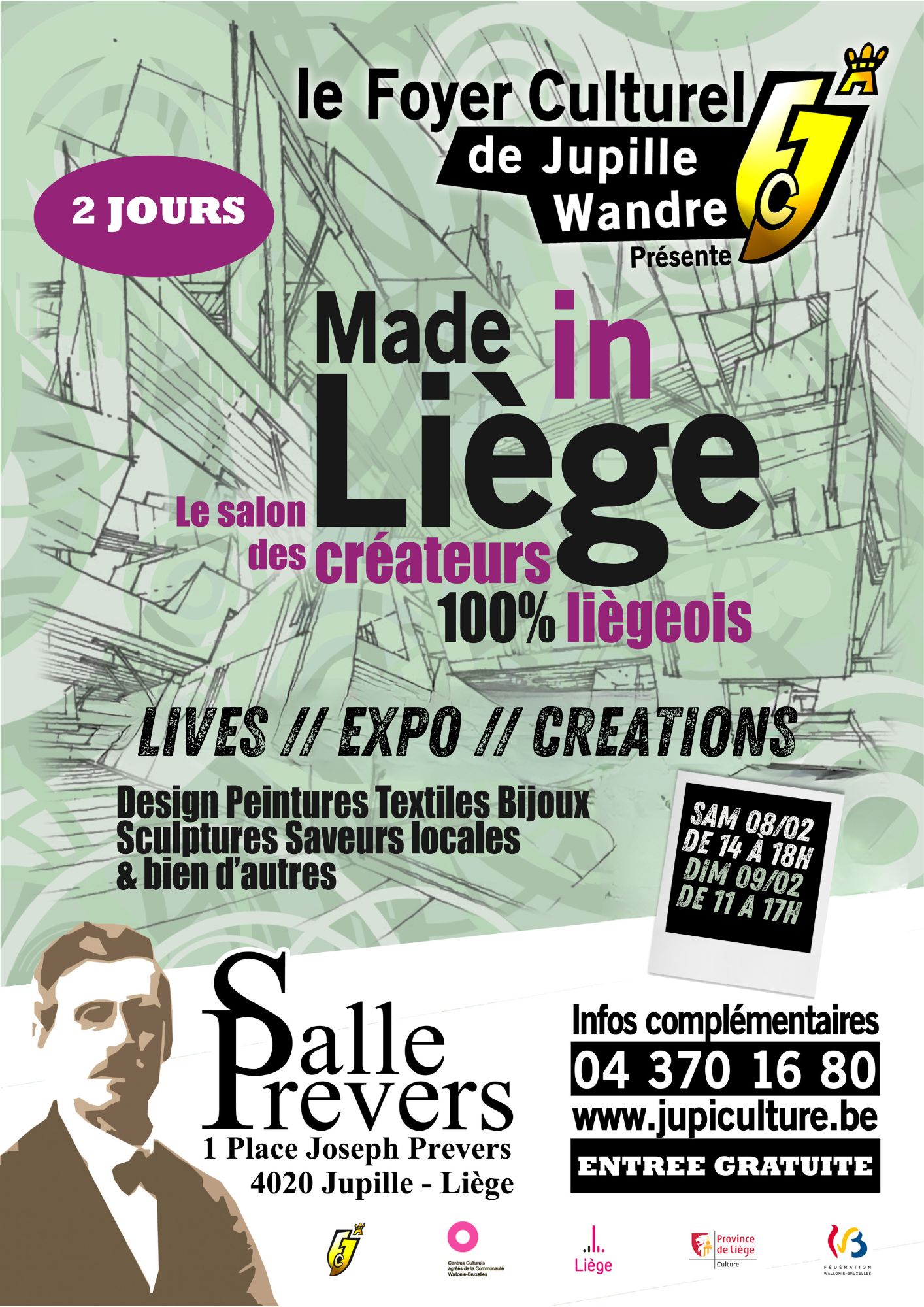 Expo-Créations-Défilé-Lives - MADE IN LIEGE - CREATEURS 100% LIEGEOIS à la Salle Prévers